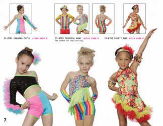 latin jazz rainbow character recital costume