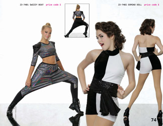 Jazz modern street dance competion costume